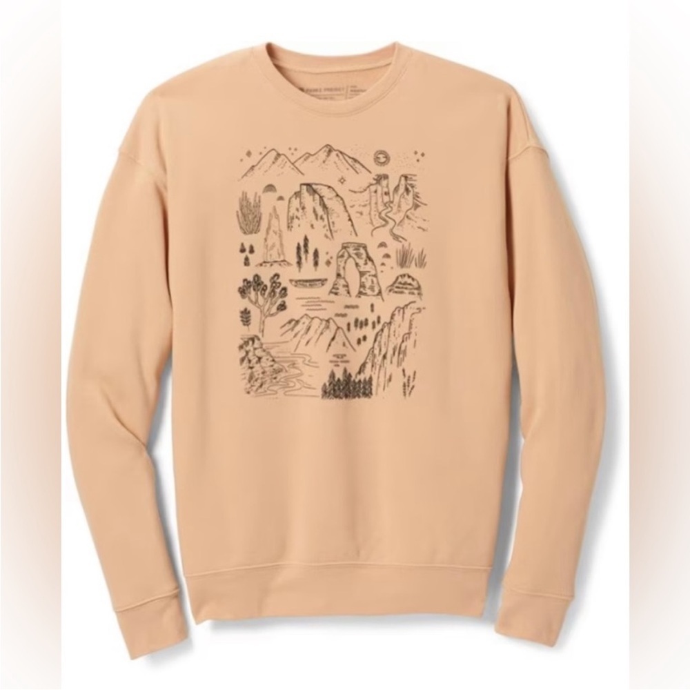 Parks Project Iconic National Parks Crew Sweatshirt Self Cropped Size Large
